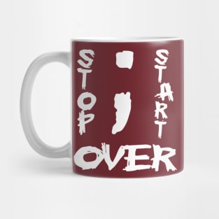 Semi Colon stop start over Mug